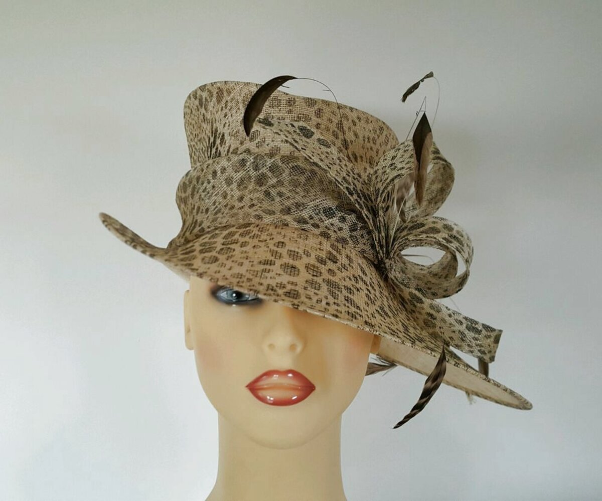 leopard print wedding hat