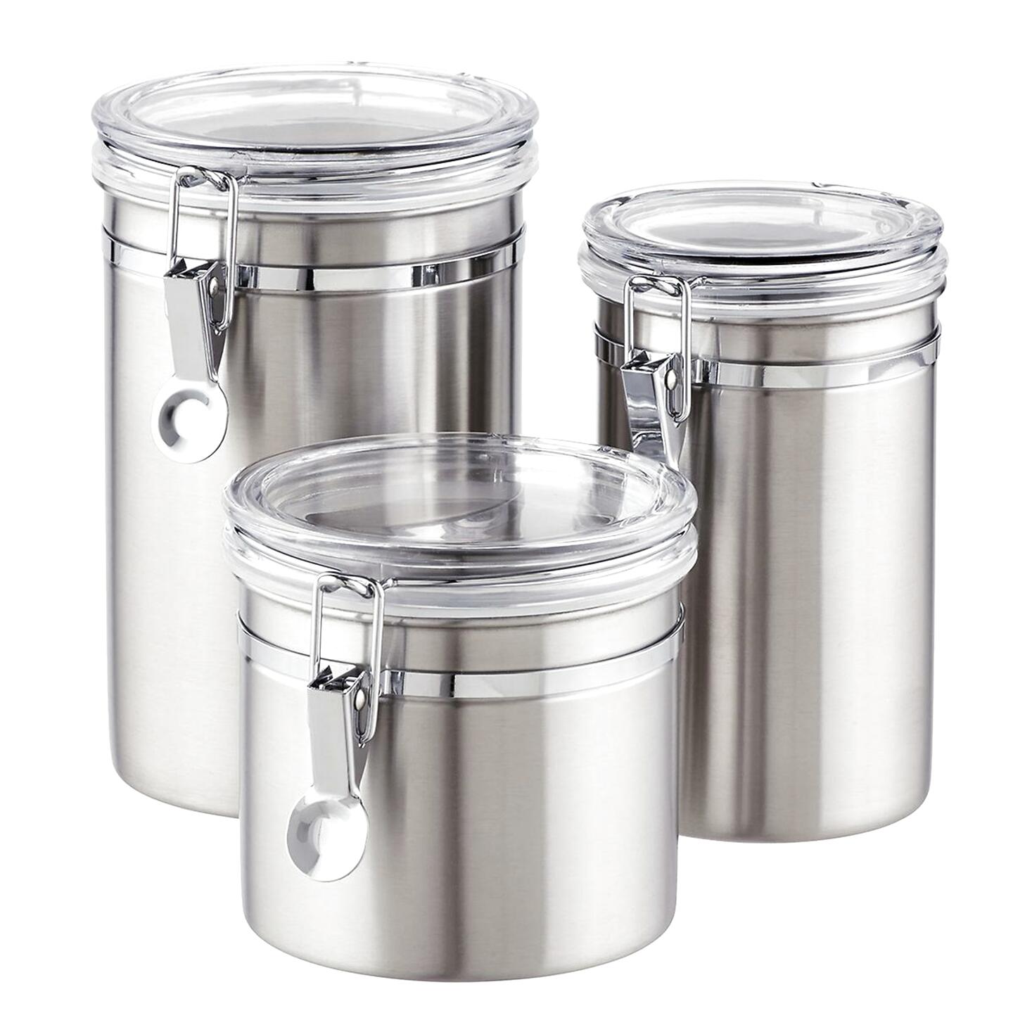 Brushed Stainless Steel Canisters for sale in UK | 24 used Brushed ...