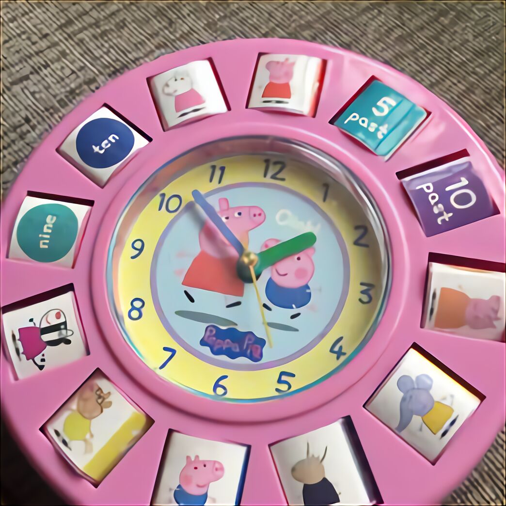 peppa pig teaching time clock