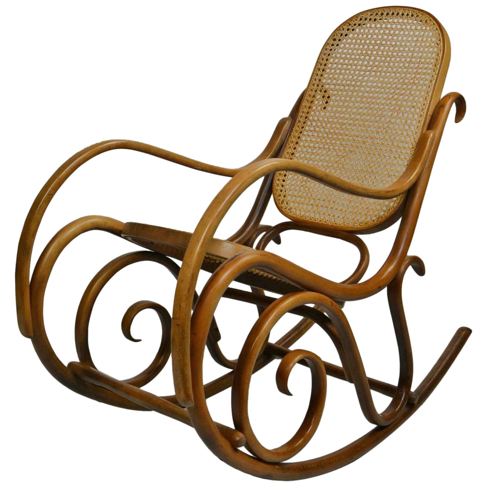 Bentwood Rocking Chairs For Sale : Bentwood and Cane Rocking Chair