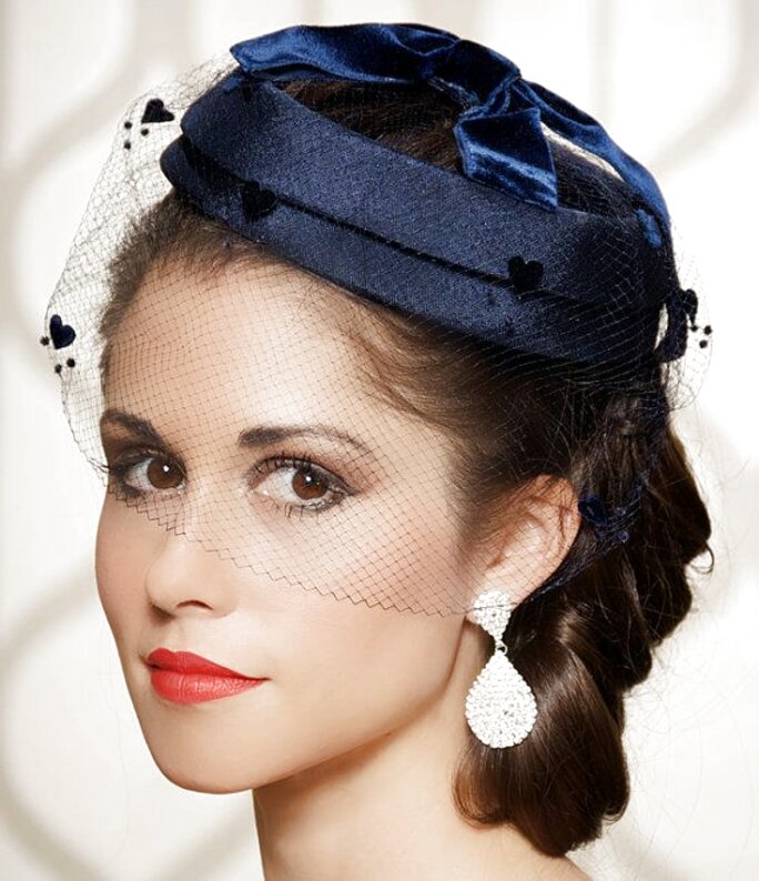 navy wedding hats for sale