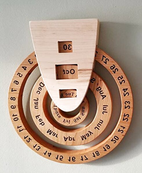 Wooden Perpetual Calendar for sale in UK | 59 used Wooden Perpetual ...