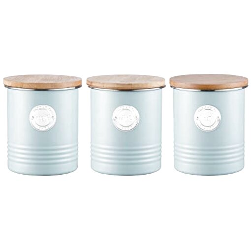 Tea Coffee Sugar Canisters Blue for sale in UK | 79 used Tea Coffee ...