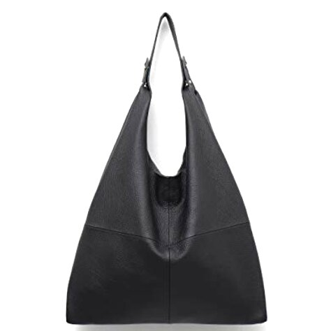 black suede slouch bag