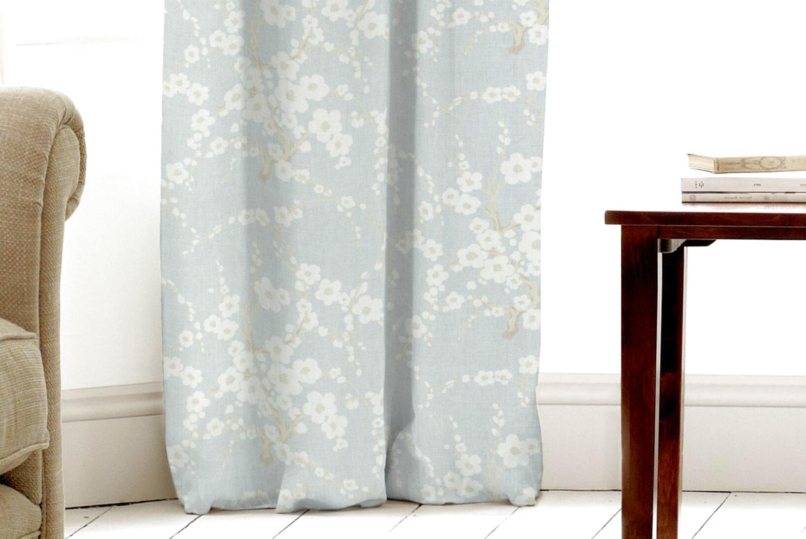 Duck egg bedroom curtains