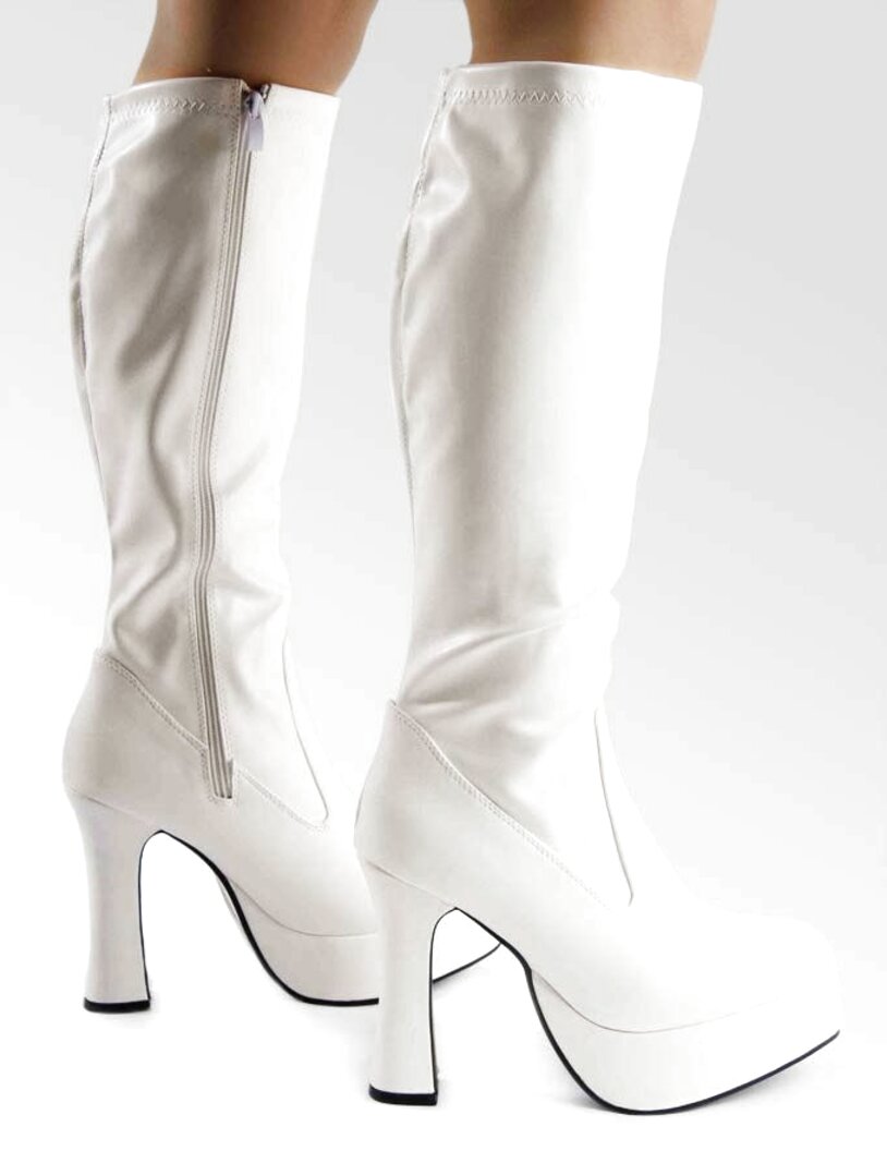 white pvc boots fancy dress