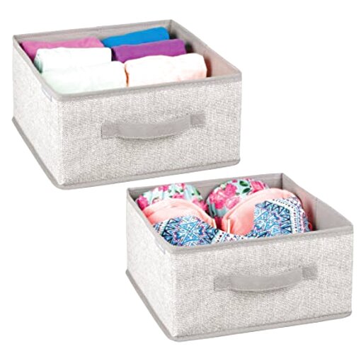 small fabric storage boxes