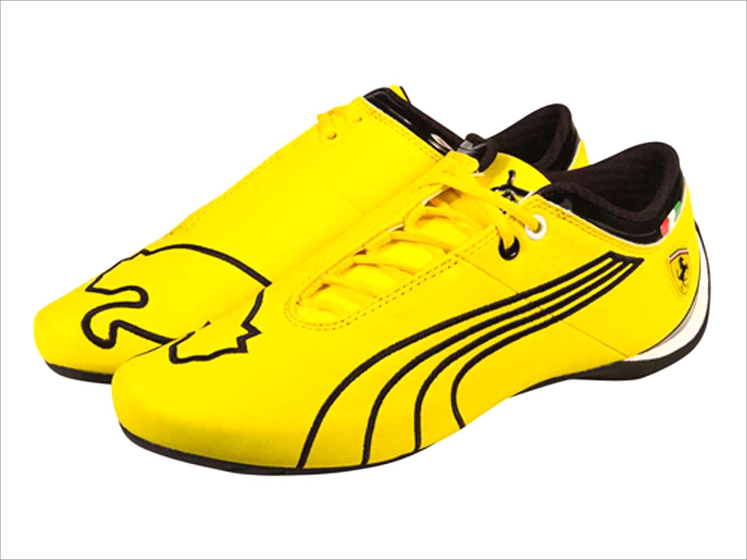 puma ferrari yellow shoes
