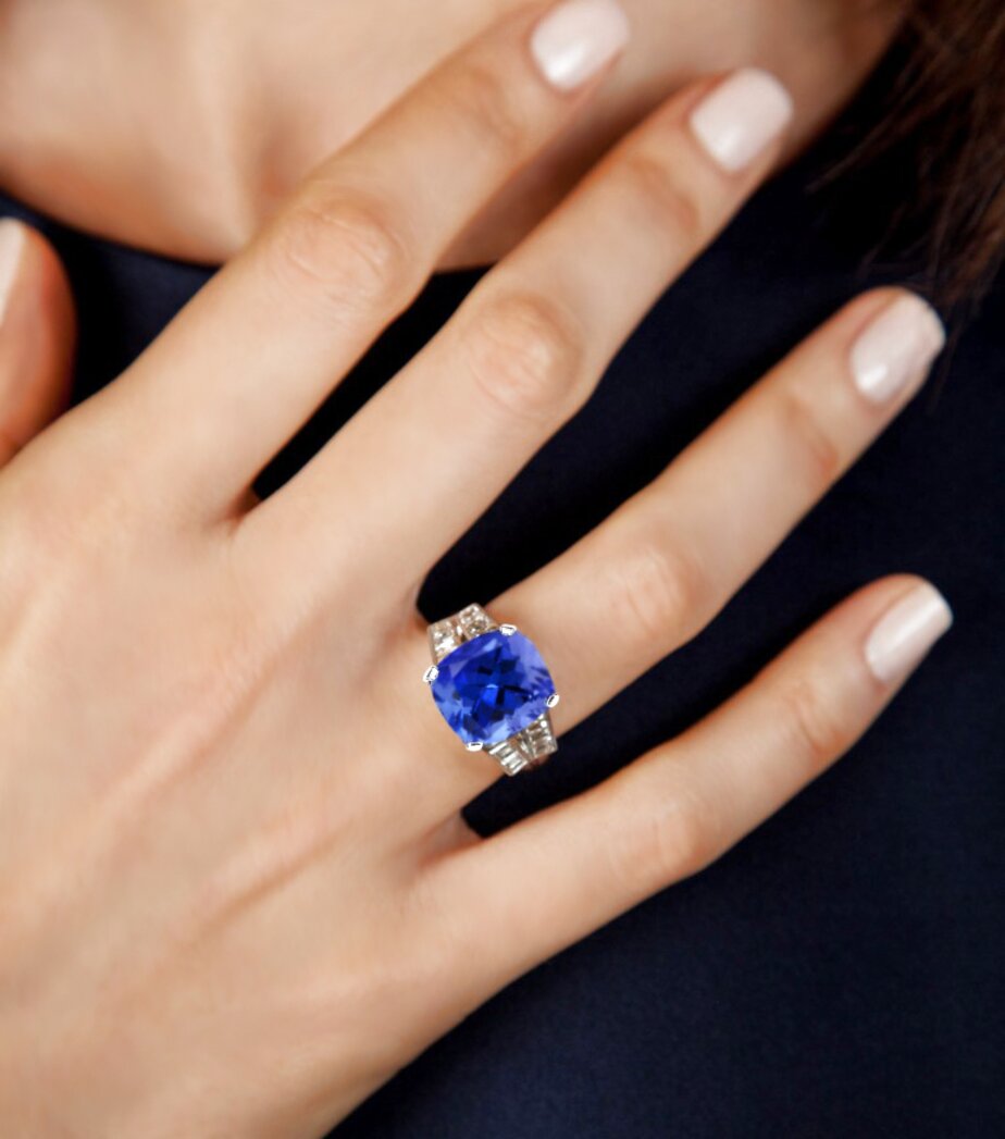 aaaa tanzanite and diamond ring