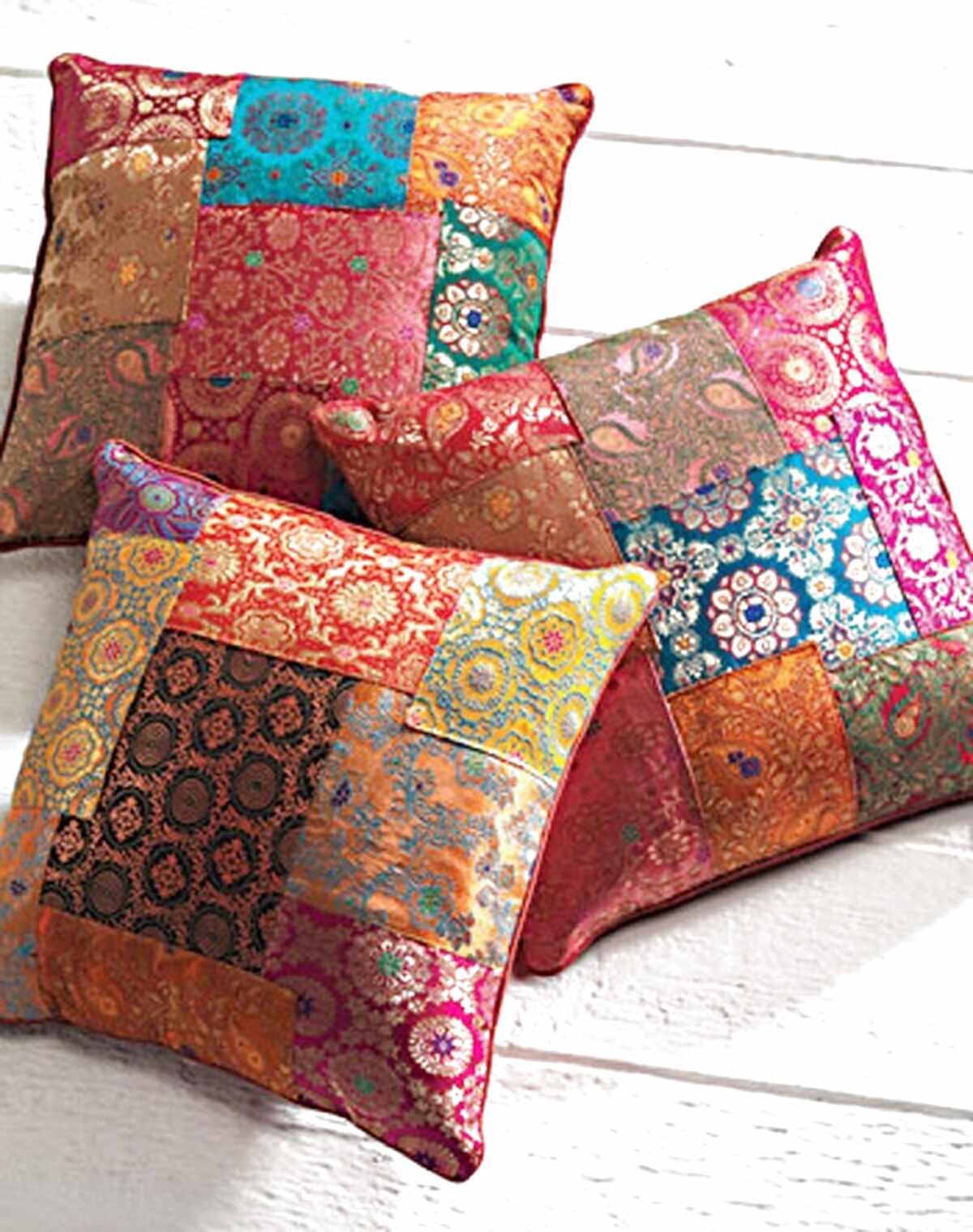 CC98 Brocade Multi Coloured Patchwork Cushion Cover C2y2 Ip Multi%2Bcoloured%2Bcushion%2Bcovers 
