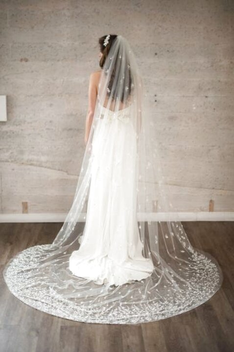 Ivory Cathedral Veil for sale in UK 