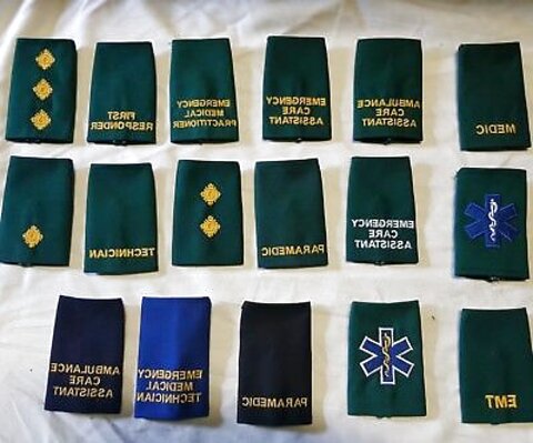 Woven Ambulance First Responder Epaulette Slider Pair Green Epaulettes   Medical Epaulettes Ambulance%2Bepaulettes 