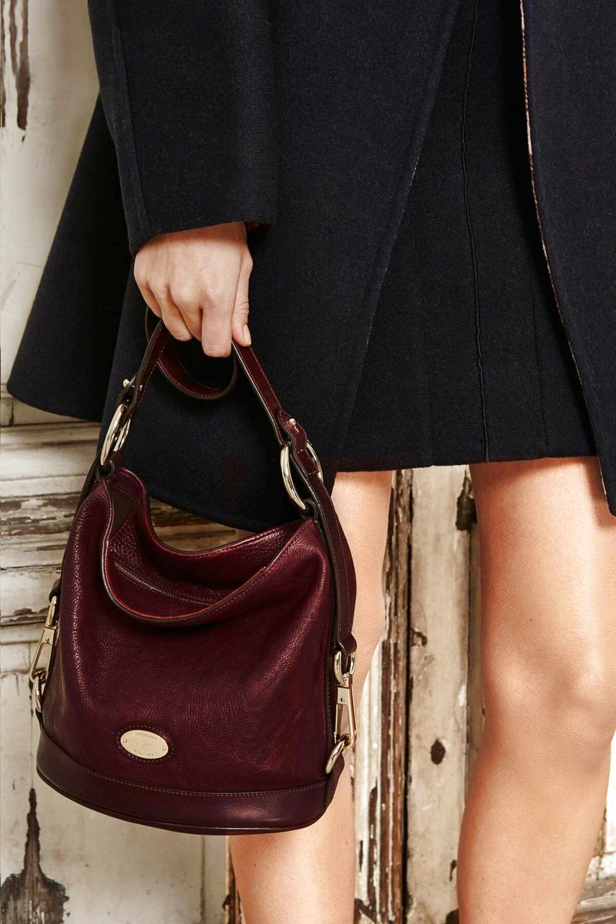 mulberry bucket bag oxblood