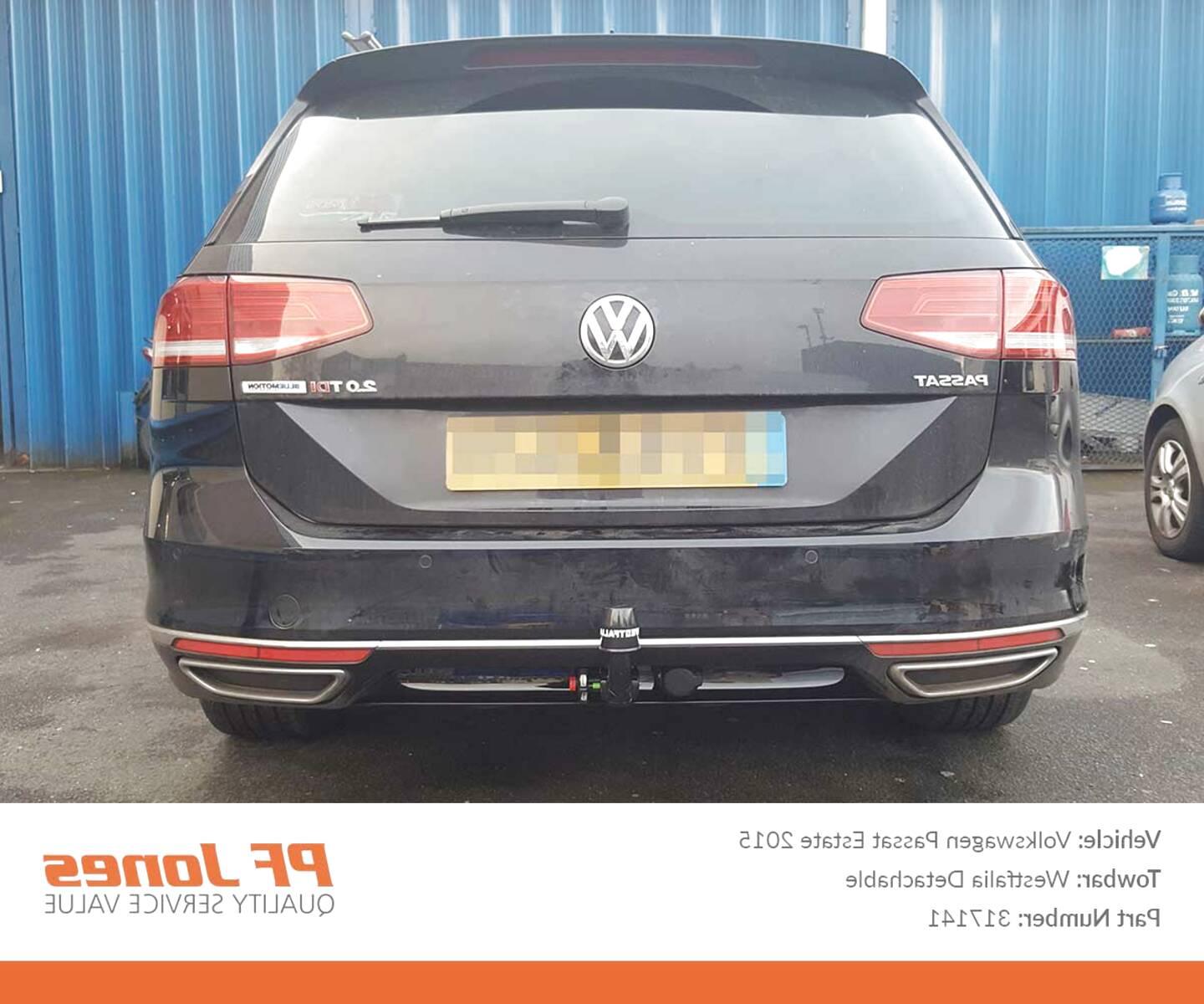 vw passat estate b8 towbar