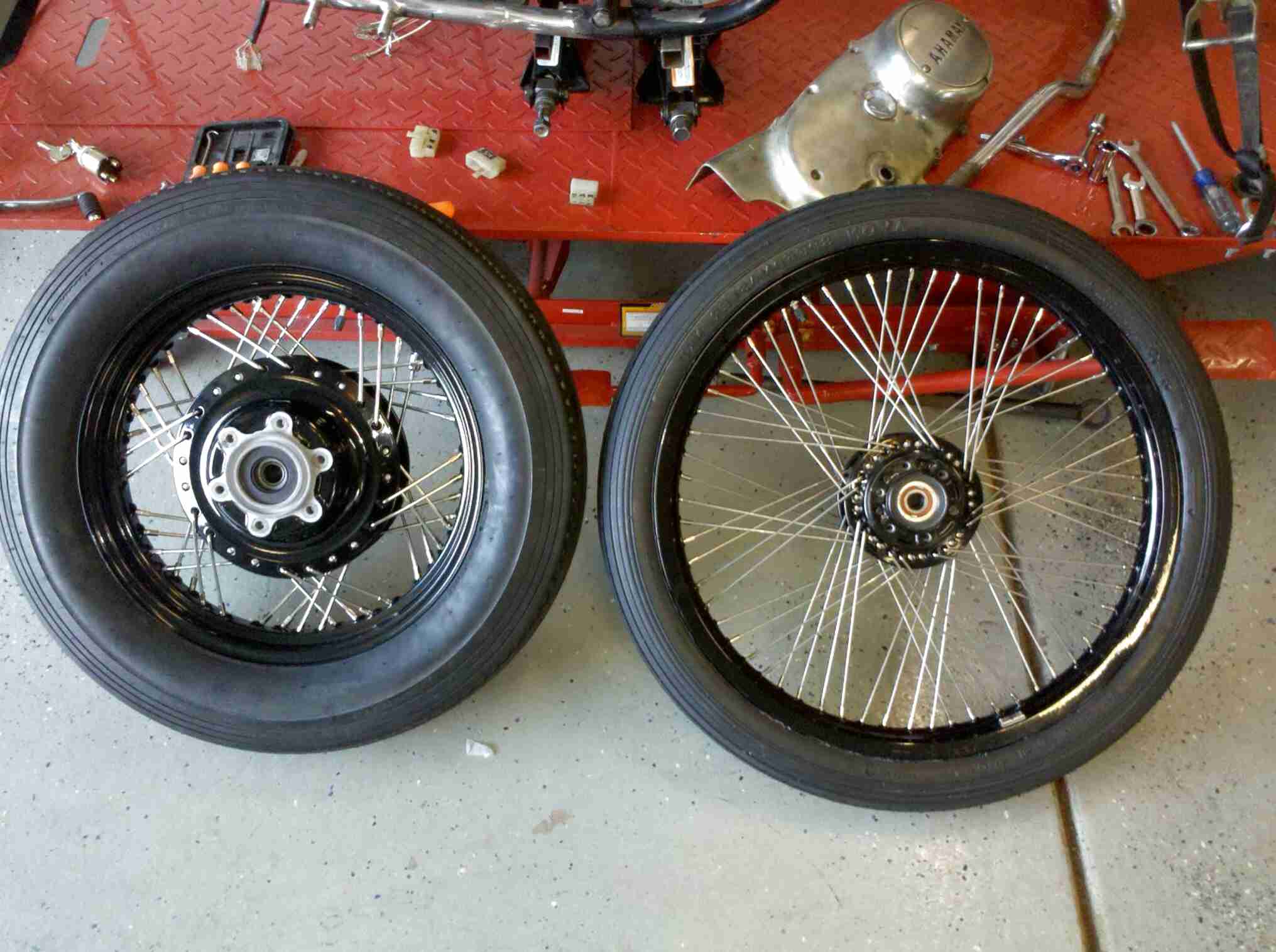 xs650 spoke wheels