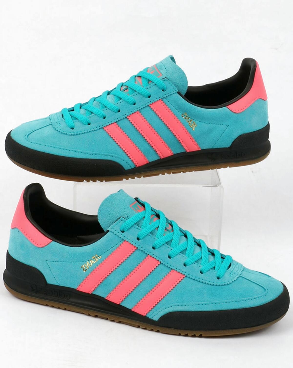 adidas jeans pink and blue