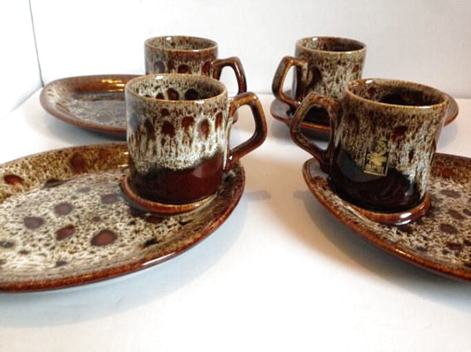 Brown Retro Coffee Sets For Sale In Uk 