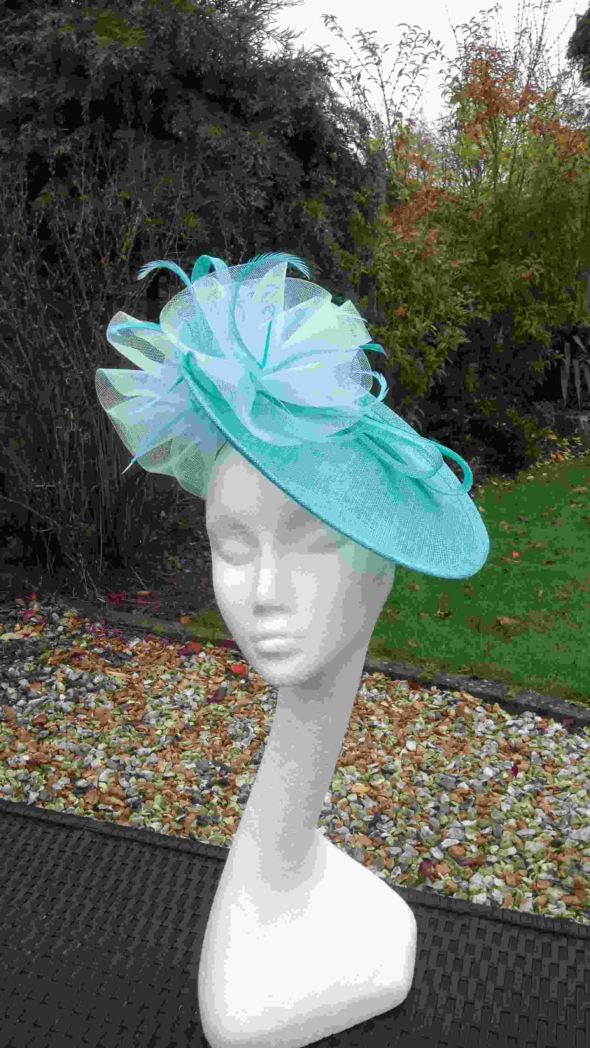 aqua wedding hat