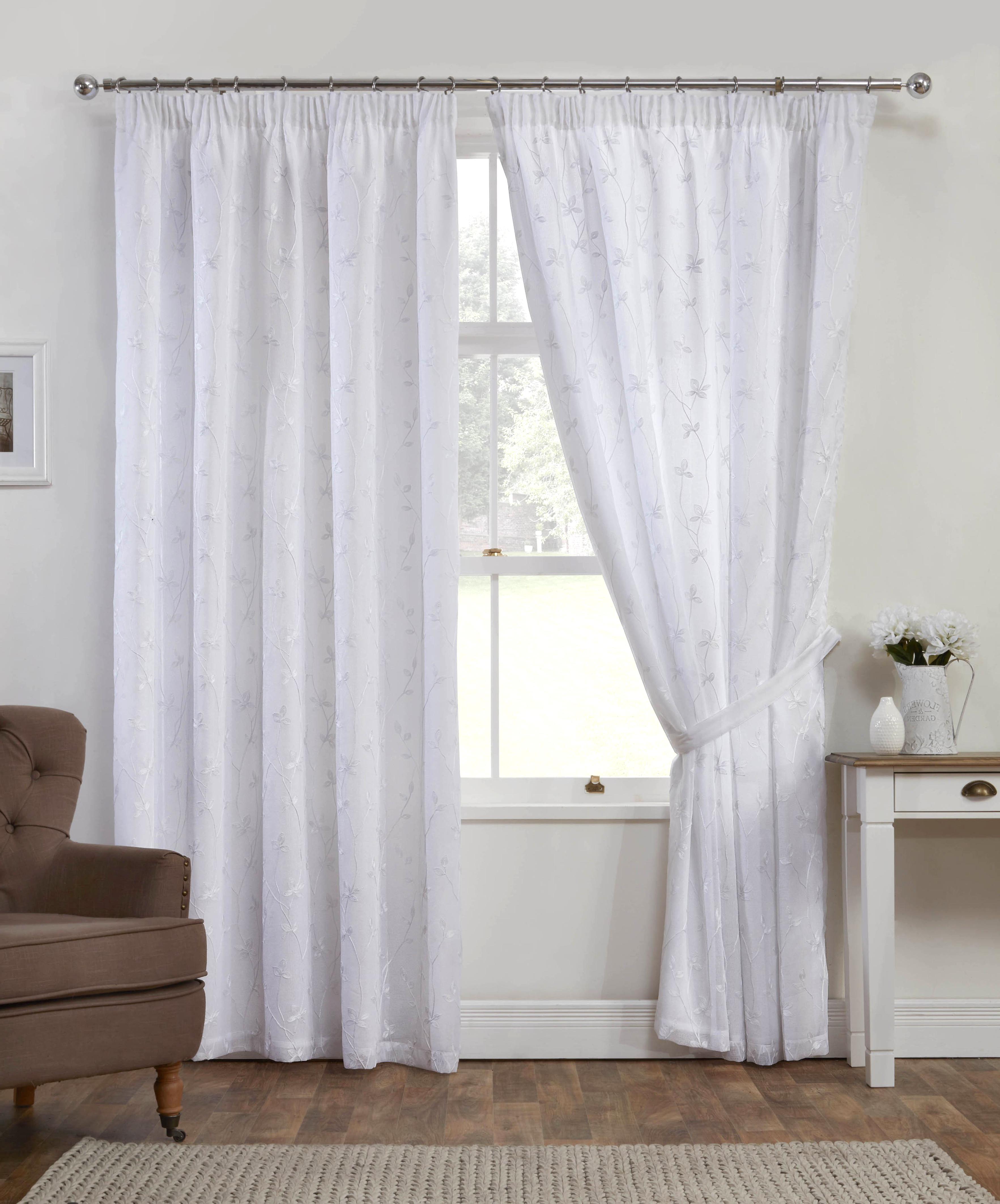 White Voile Curtains Lined for sale in UK | 29 used White Voile
