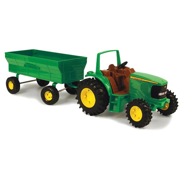 john deere toy tractor with drill