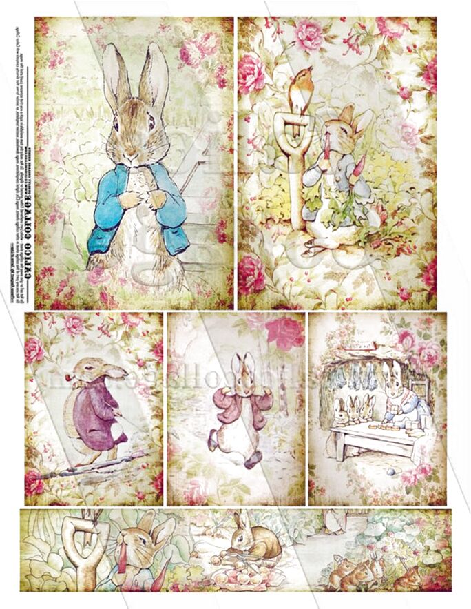 Peter Rabbit Decoupage for sale in UK | 36 used Peter Rabbit Decoupages