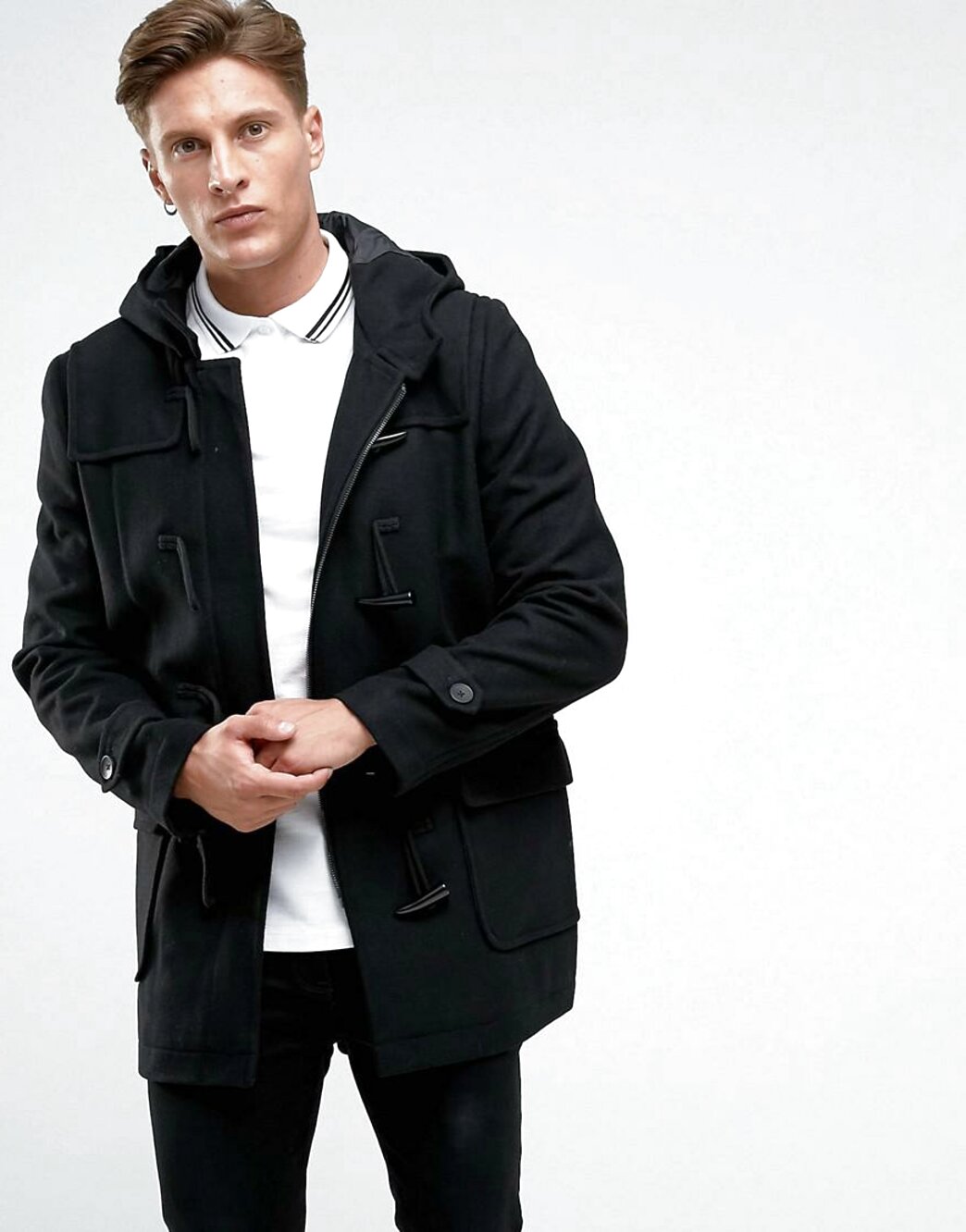 french connection mens duffle coat