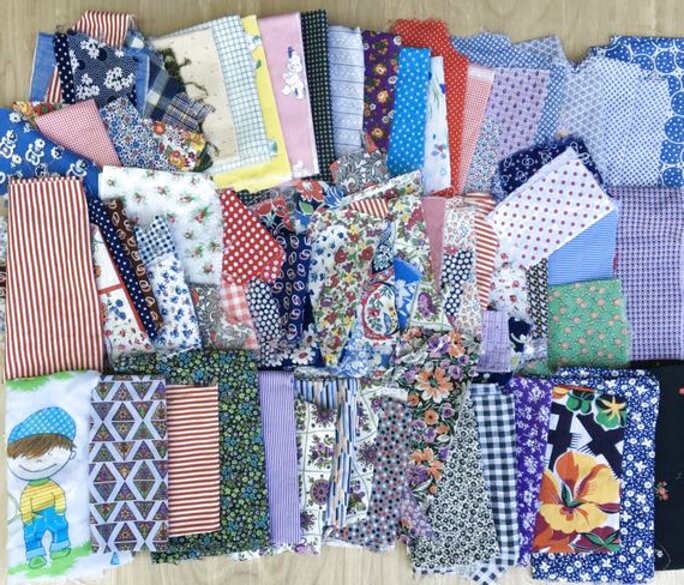 Vintage Fabric Scraps for sale in UK | 65 used Vintage Fabric Scraps