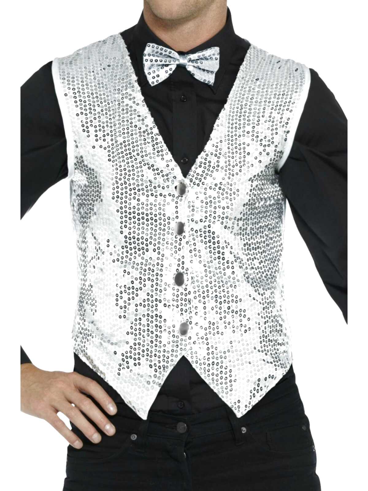 Silver Sequin Waistcoat for sale in UK | 58 used Silver Sequin Waistcoats