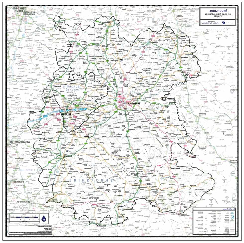 Shropshire Map for sale in UK | 52 used Shropshire Maps