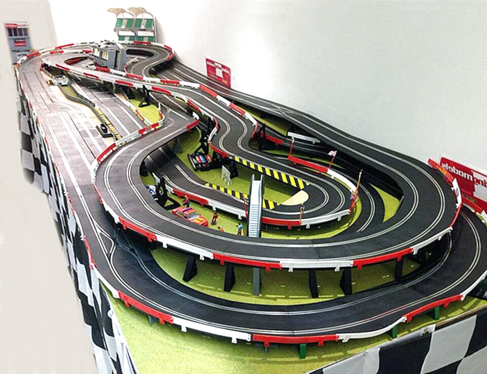 large scalextric layout