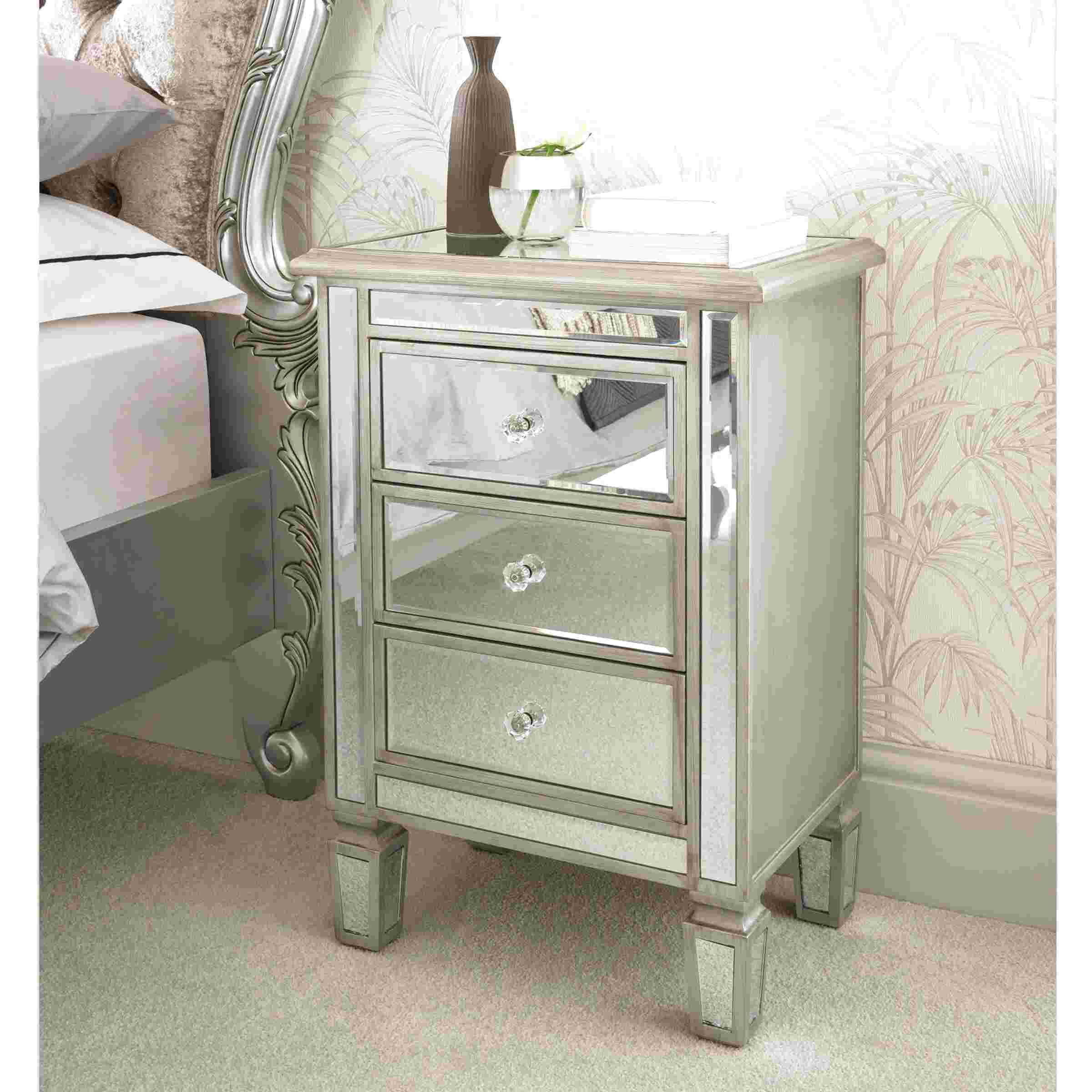 Venetian Mirrored Bedside Table