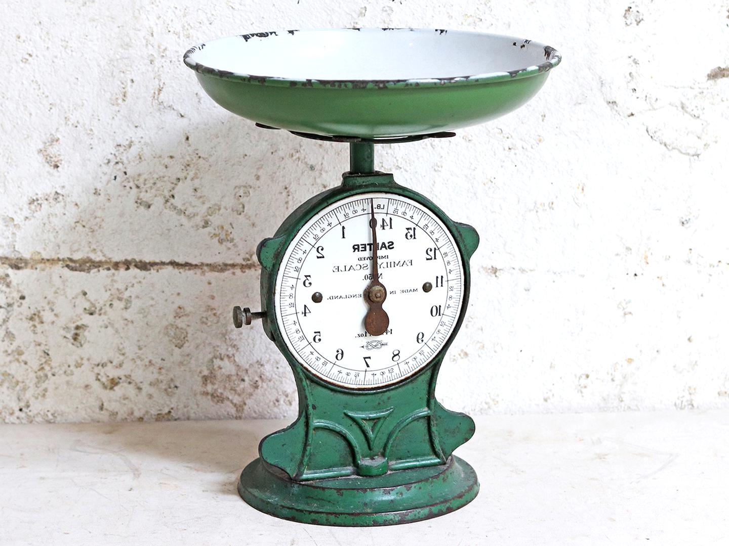 vintage wall mounted kitchen scales