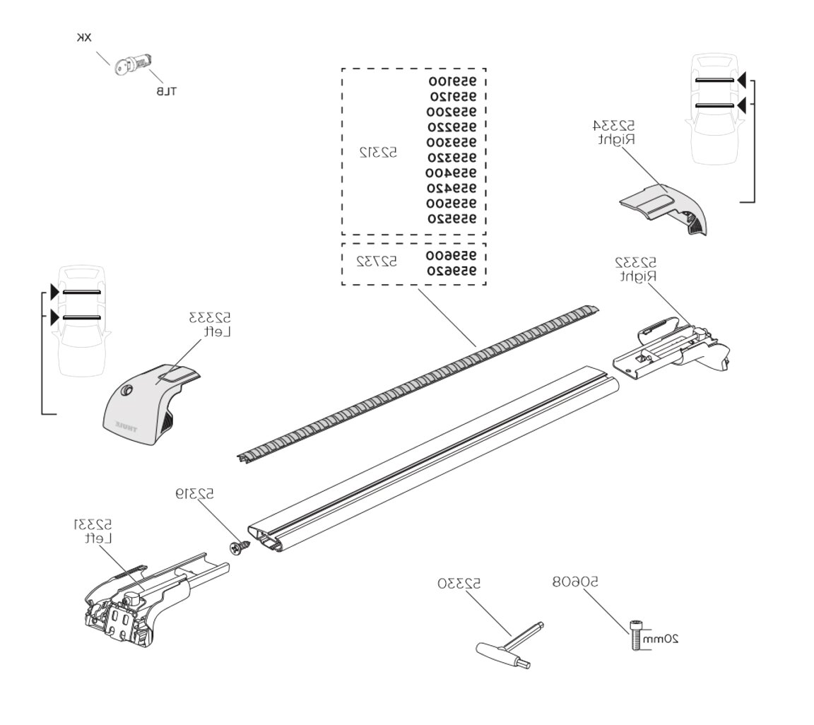 thule t2 parts diagram